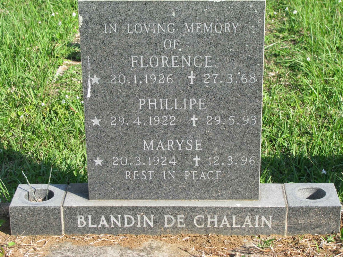 CHALAIN de, Blandin