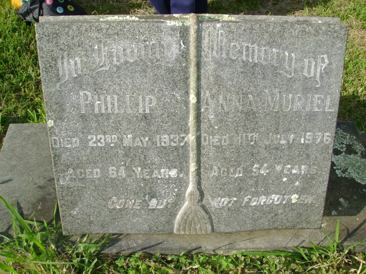 CHAPMAN Phillip  -1937 &amp; Anna Muriel -1976