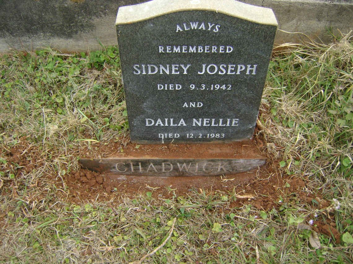 CHADWICK Sidney Joseph -1942 &amp; Daila Nellie -1983