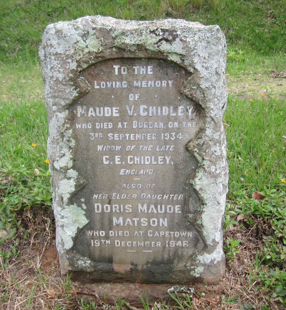 CHIDLEY Maude V. -1934 :: MATSON Doris Maude -1946