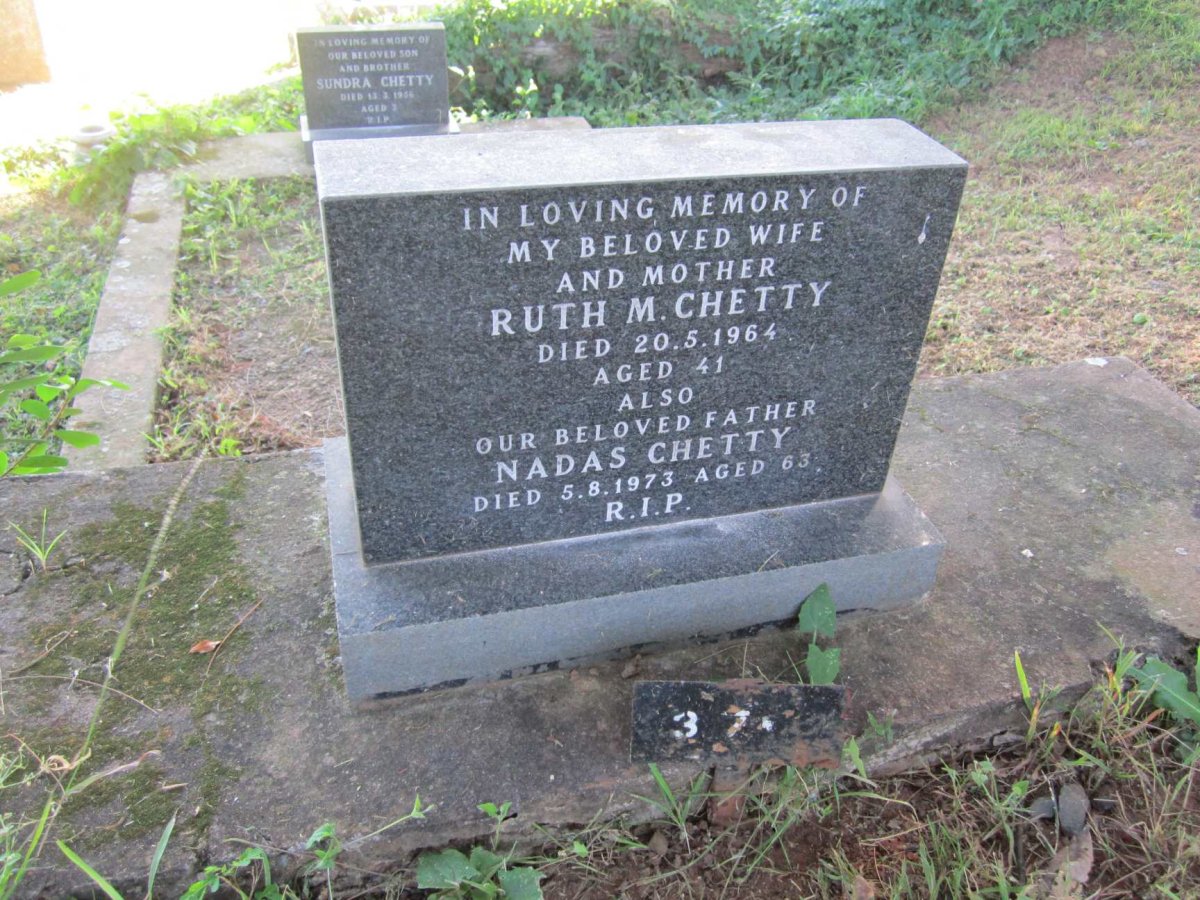 CHETTY Nadas -1973 &amp; Ruth M. -1964
