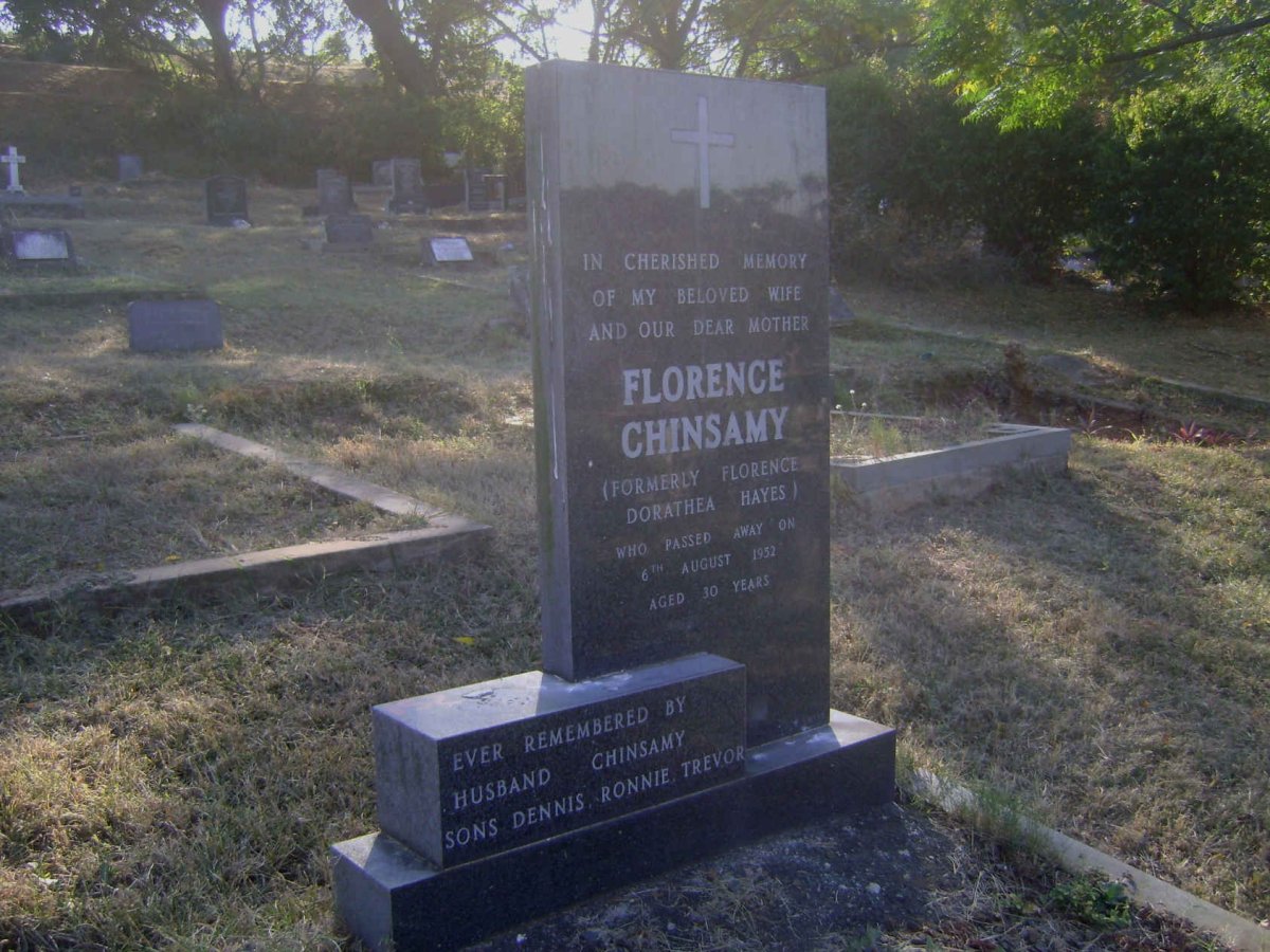 CHINSAMY Florence Dorathea formerly HAYES -1952