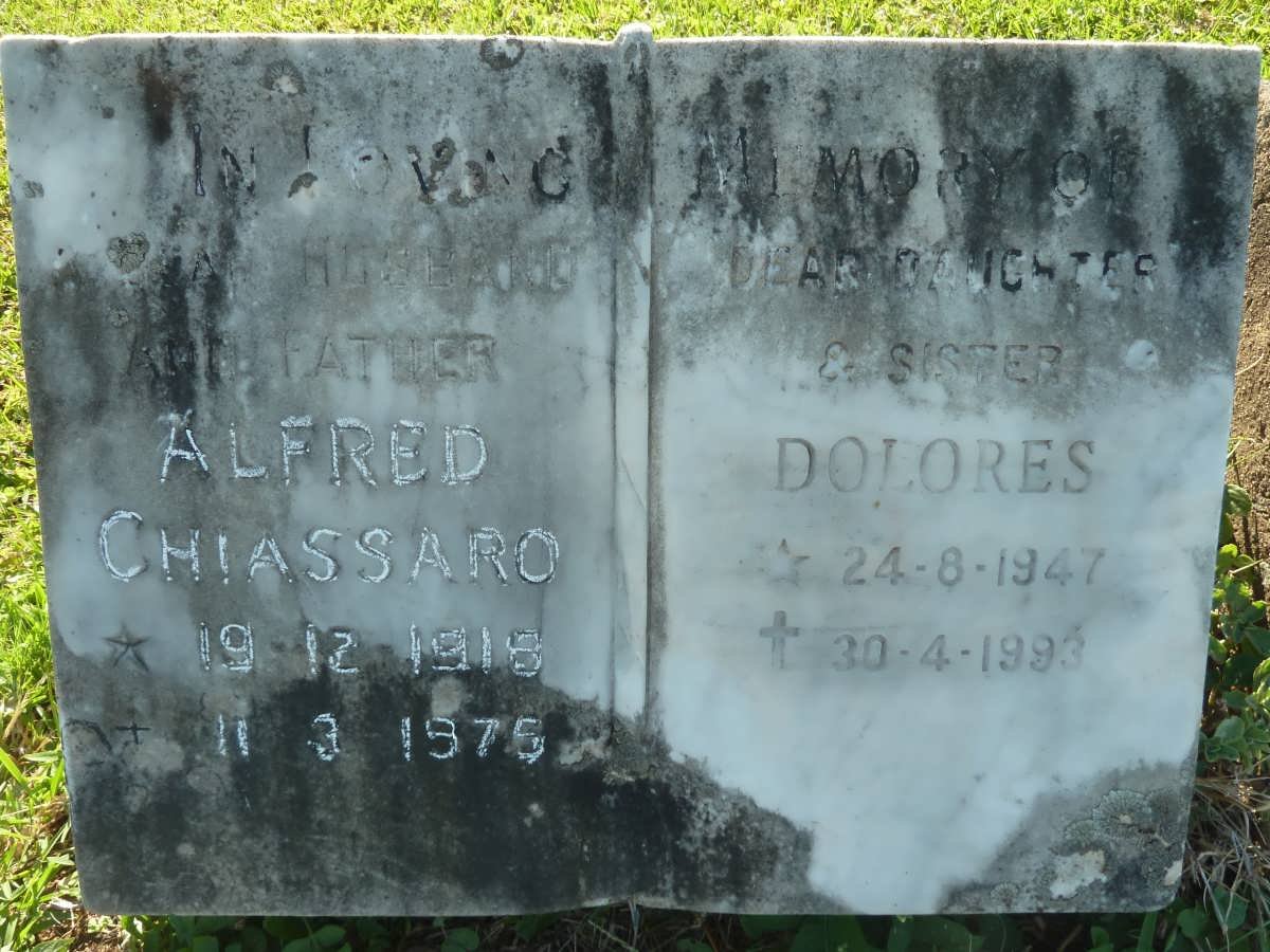 CHIASSARO Alfred 1918-1975 ::  CHIASSARO Dolores 1947-1993