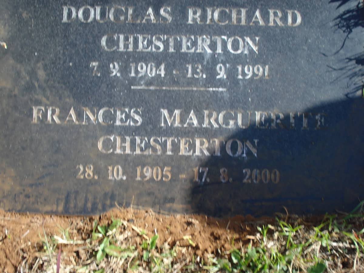 CHESTERTON Douglas Richard 1904-1991 &amp; Frances Marguerite 1905-2000
