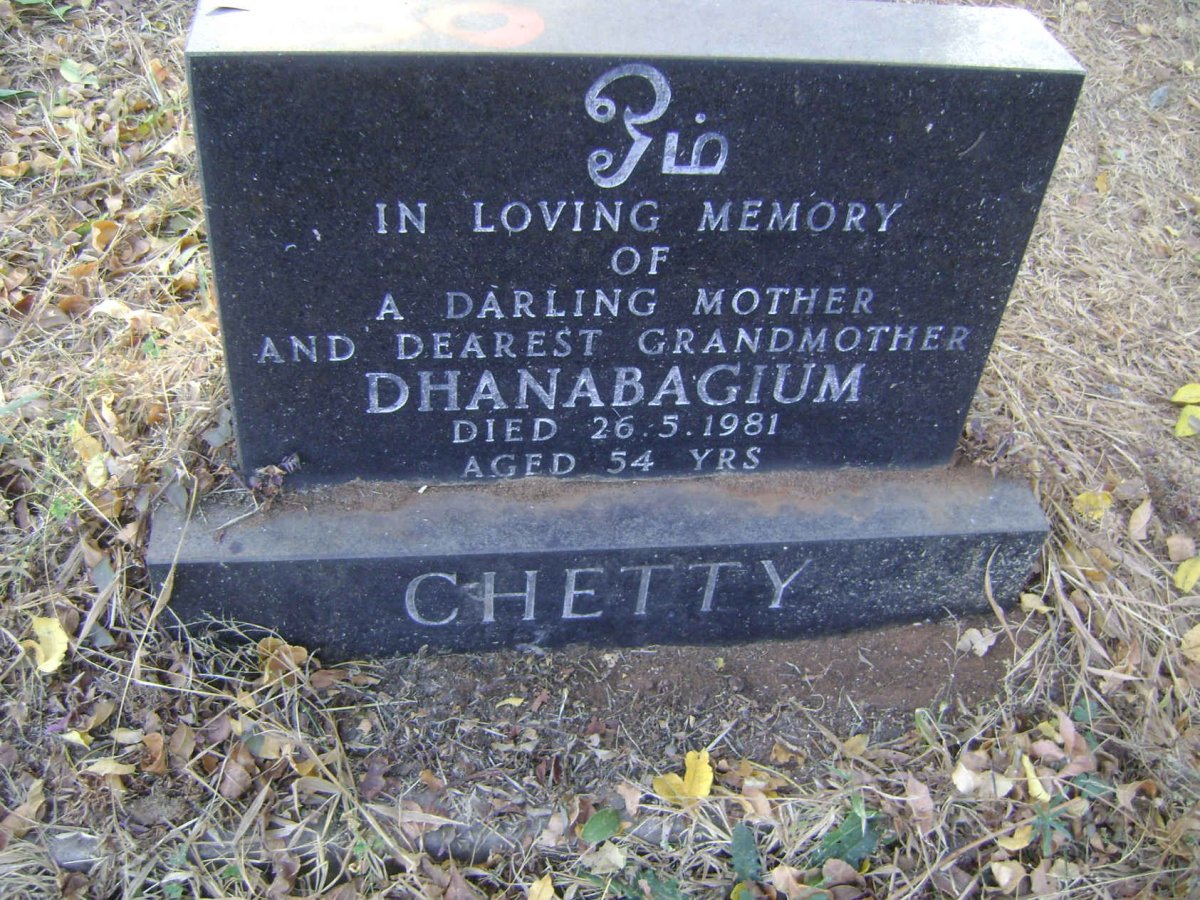 CHETTY Dhanabagium -1981