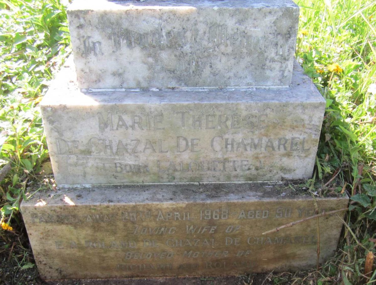 CHAMAREL Marie Therese de Chazal, de nee LALOUETTE -1968