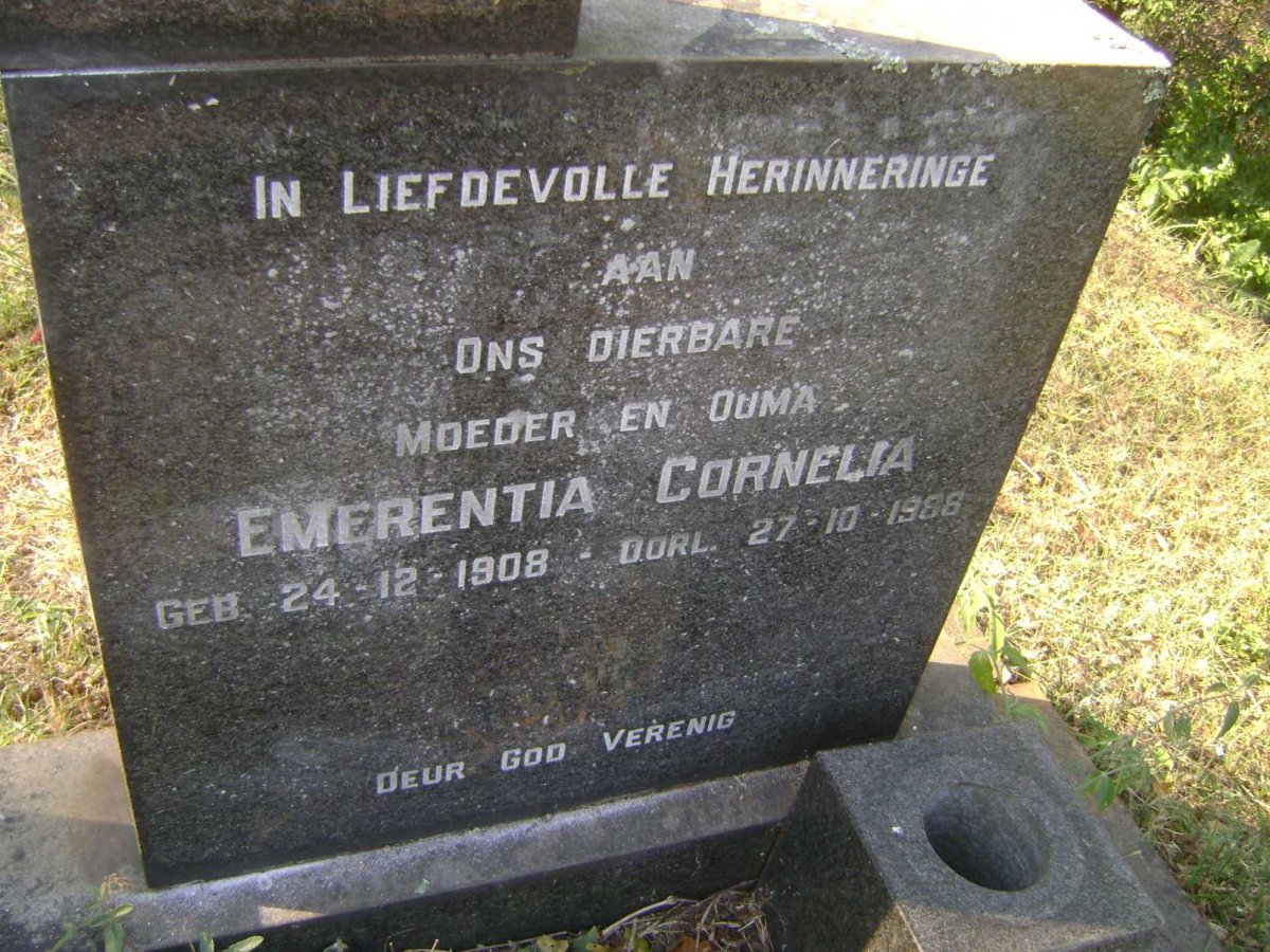 CHAMBERLAIN Emerentia Cornelia 1908-1988
