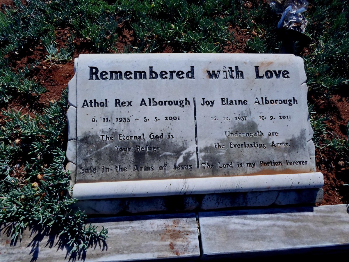 ALBOROUGH Athol Rex 1935-2001 &amp; Joy Elaine 1937-2011