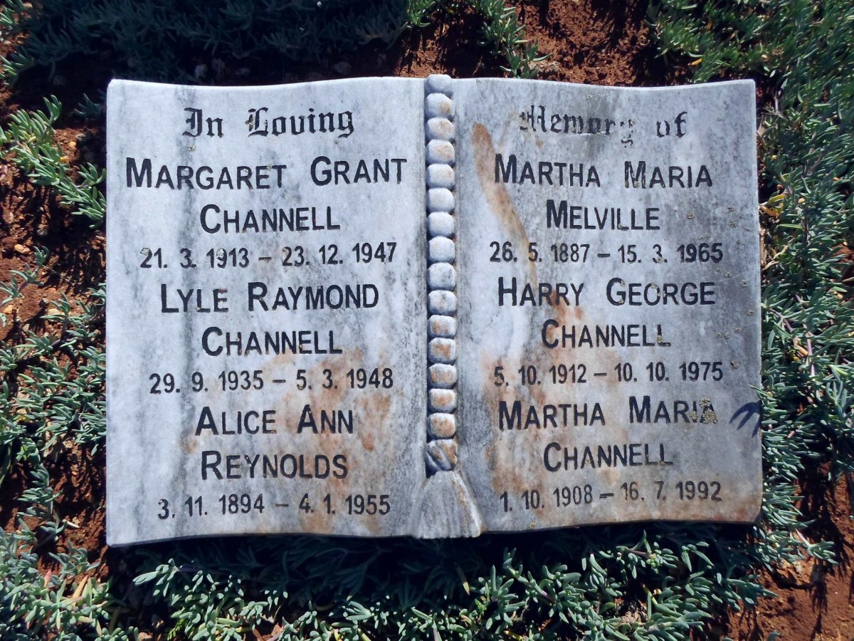 MELVILLE Martha Maria 1887-1965 :: REYNOLDS Alice Ann 1894-1955 :: CHANNELL Martha Maria 1908-1992