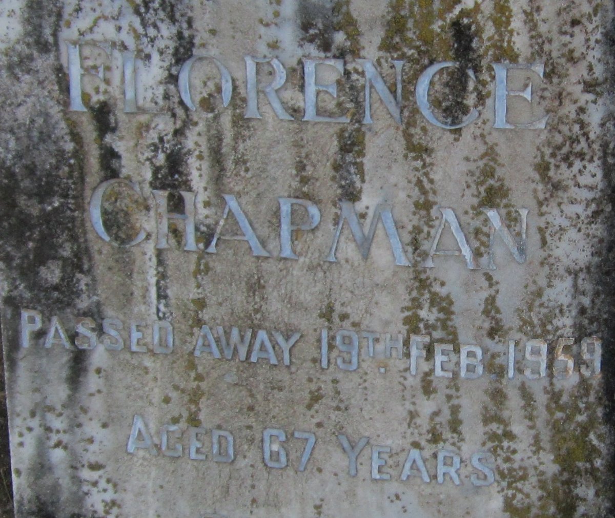 CHAPMAN Florence -1959