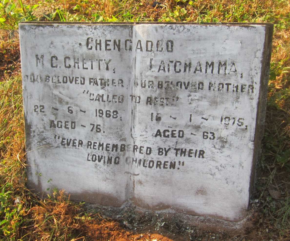 CHENGADOO M.C. Chetty -1968 &amp; Latchamma -1975