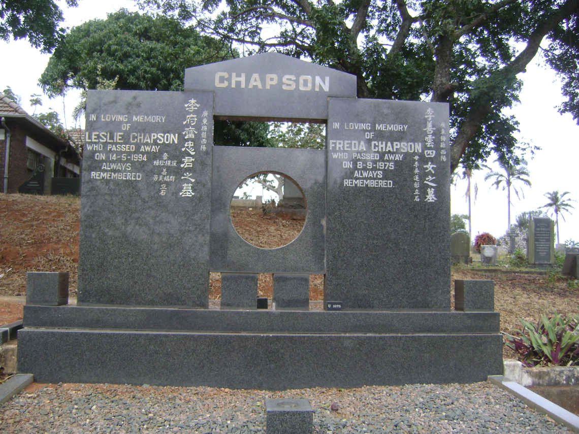 CHAPSON Leslie -1994 &amp; Freda -1975