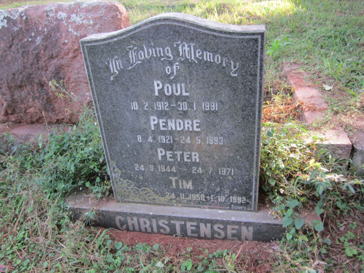 CHRISTENSEN Poul 1912-1991 :: CHRISTENSEN Pendre 1921-1993 :: CHRISTENSEN Peter 1944-1971 :: CHRISTENSEN Tim 1950-1992