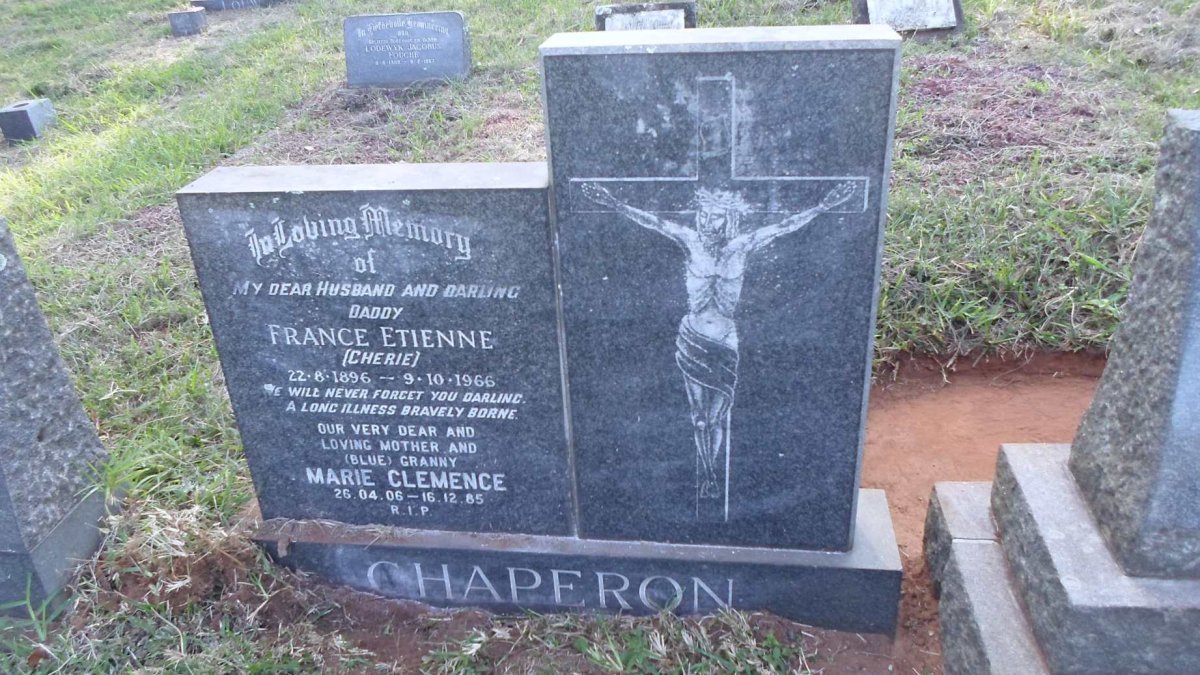 CHAPERON France Etienne 1896-1966 &amp; Marie Clemence 1906-1985