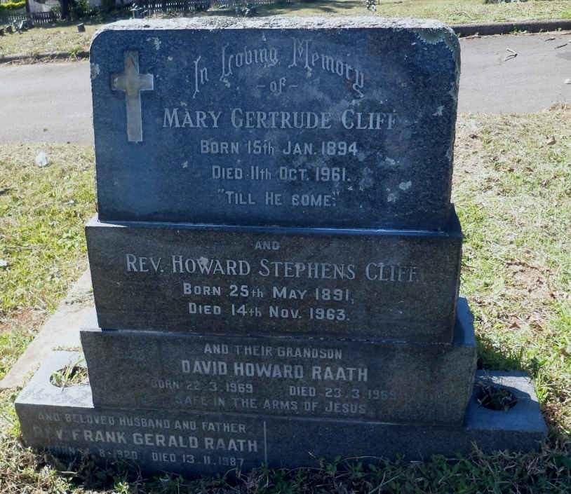 CLIFF Howard Stephens 1891-1963 &amp; Mary Gertrude 1894-1961