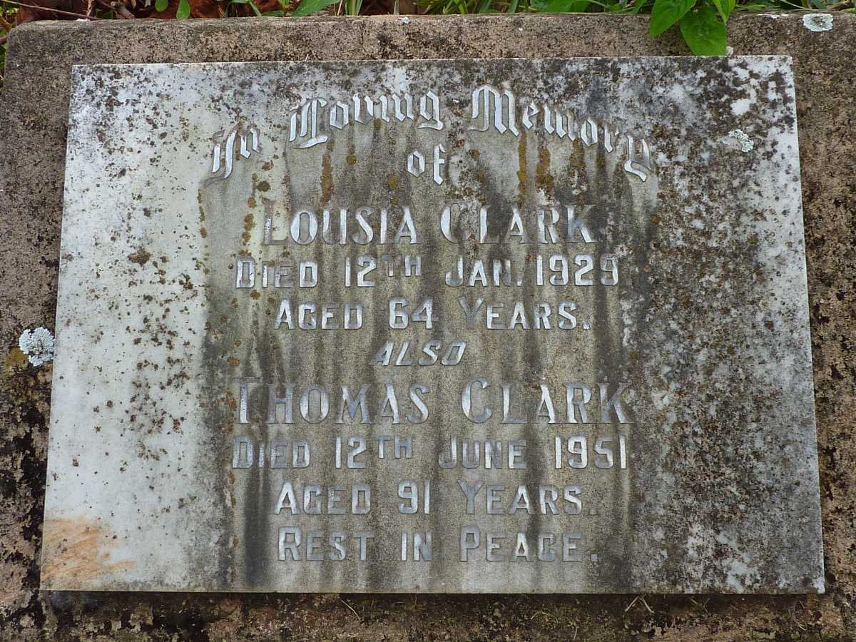 CLARK Thomas -1951 &amp; Louisa -1929