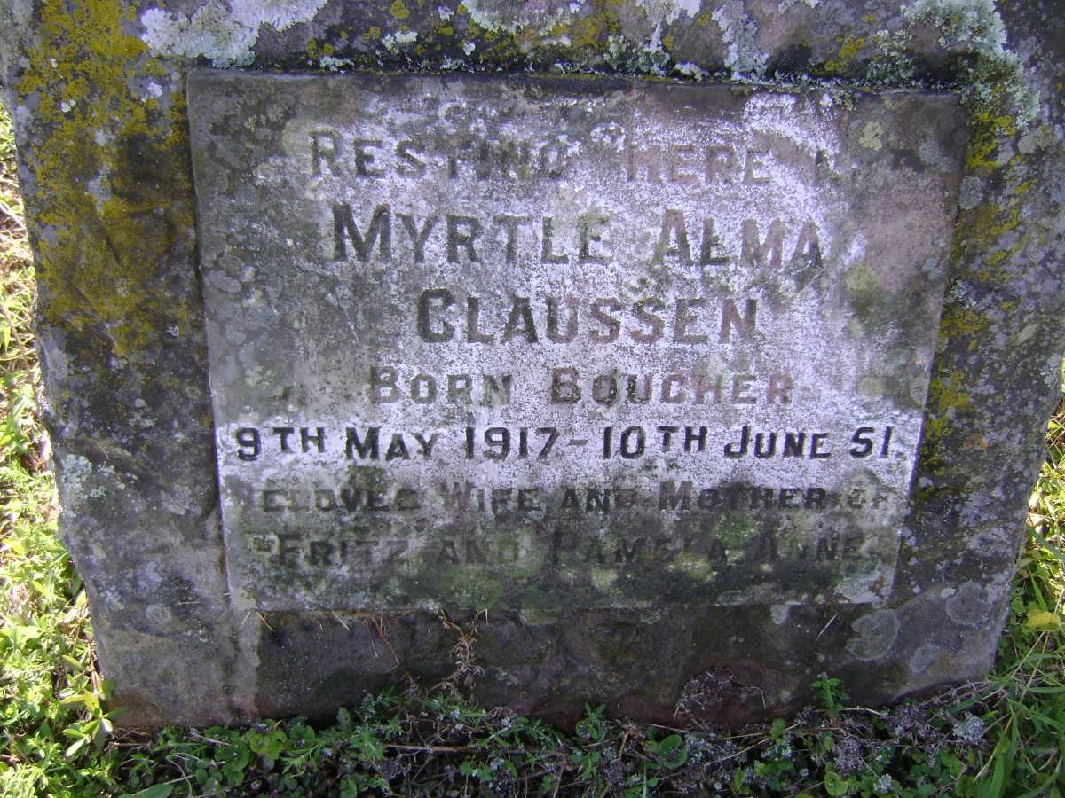 CLAUSSEN Myrtle Alma nee BOUCHER 1917-1951