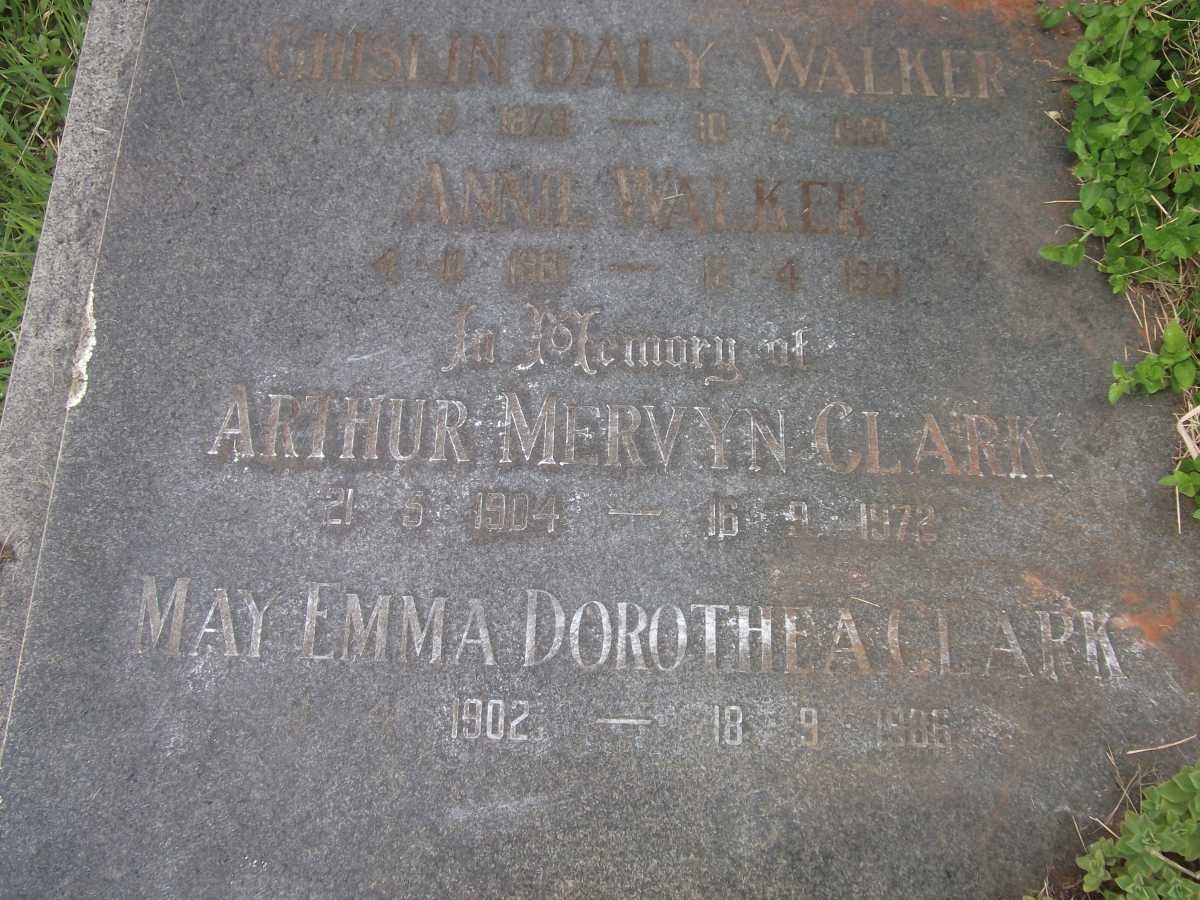 CLARK Arthur Mervyn 1904-1972 &amp; May Emma Dorothea 1902-1986