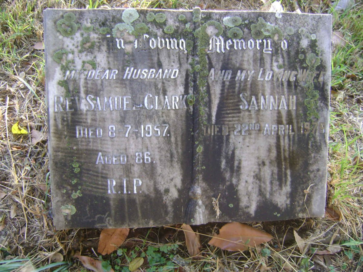 CLARKE Samuel -1957 &amp; Sannah -1976