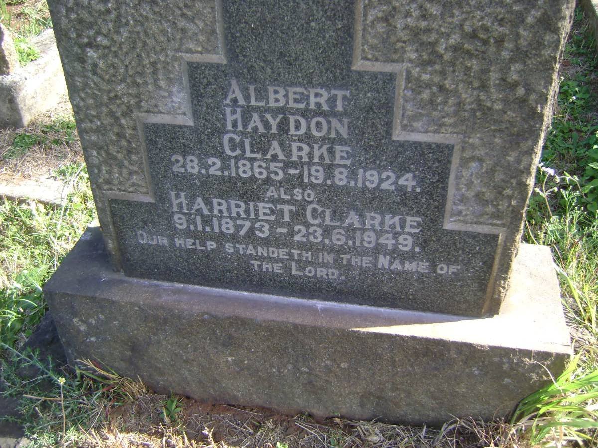 CLARKE Albert Haydon 1865-1924 &amp; Harriet 1873-1949
