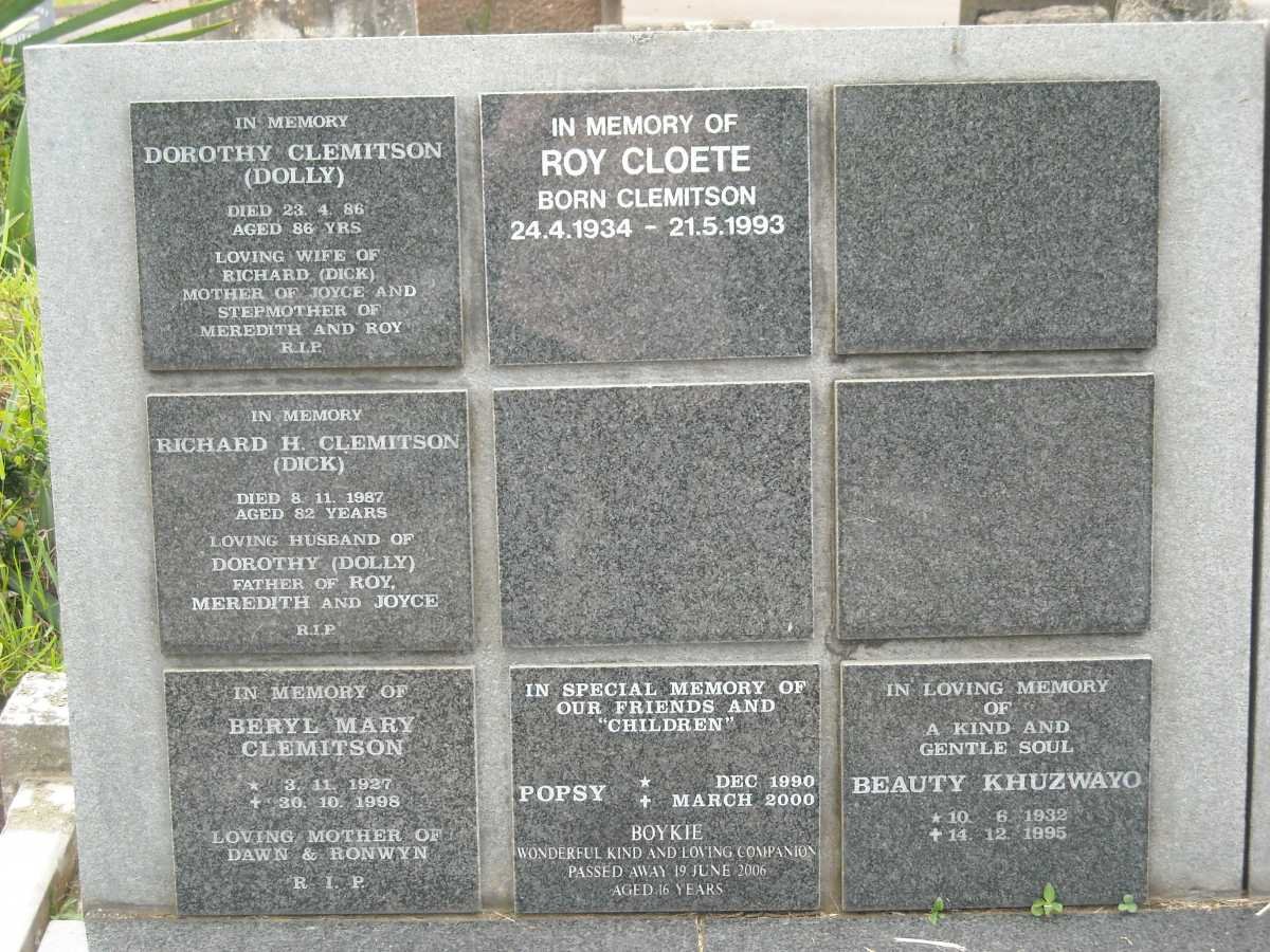 CLEMITSON :: CLOETE :: KHUZWAYO