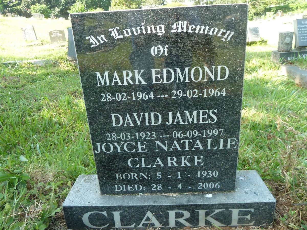 CLARKE David James 1923-1997 &amp; Joyce Natalie 1930-2006 :: CLARKE Mark Edmond 1964-1964