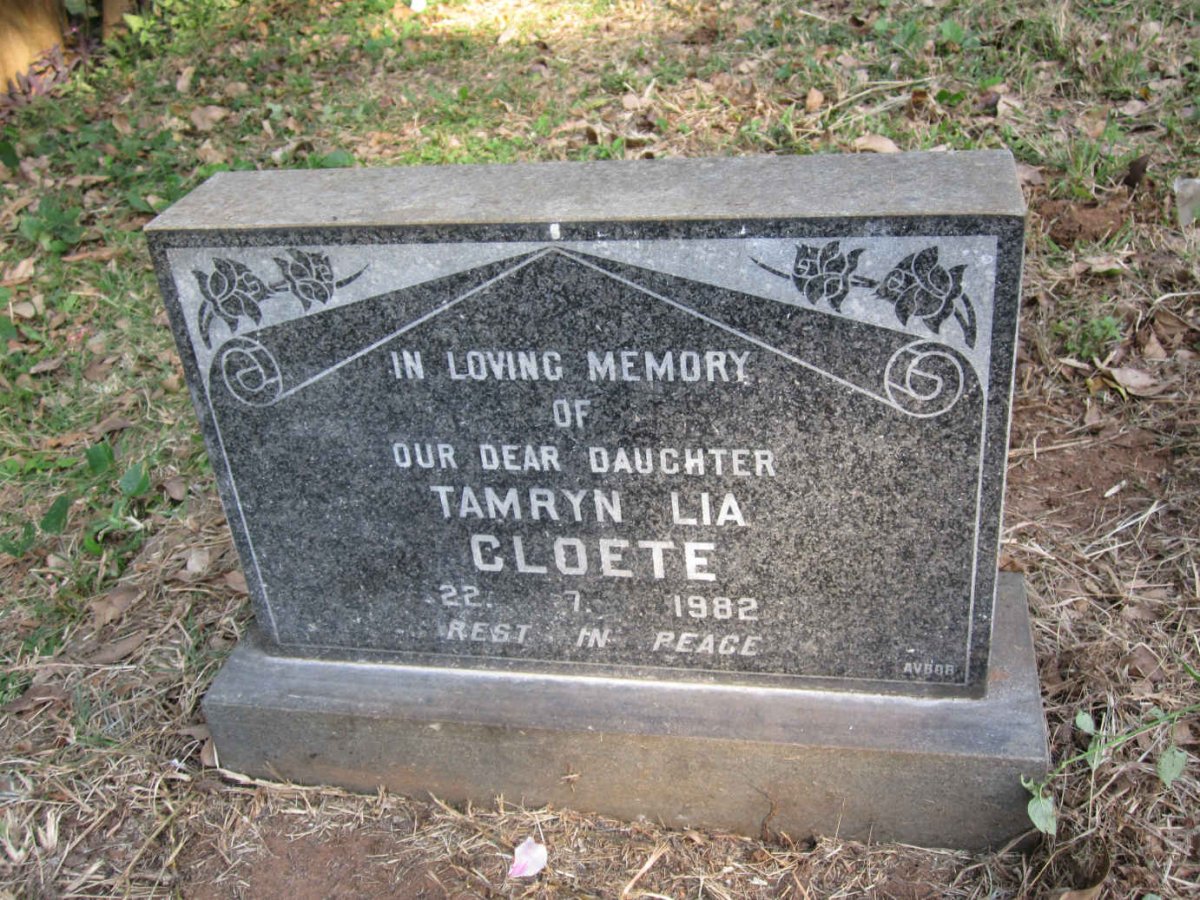 CLOETE Tamryn Lia -1982