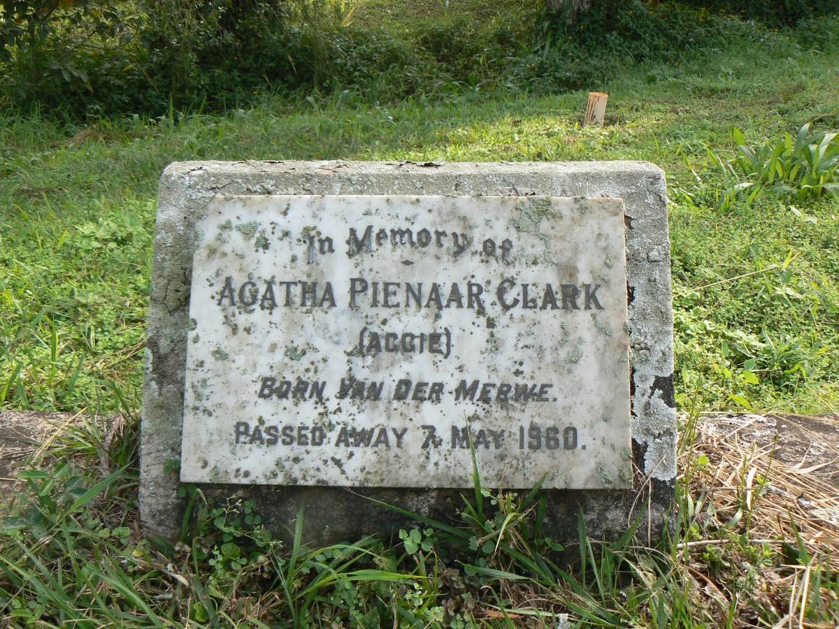 CLARK Agatha Pienaar nee VAN DER MERWE -1960