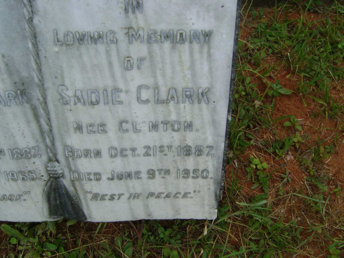 CLARK Sadie CLINTON 1887-1950