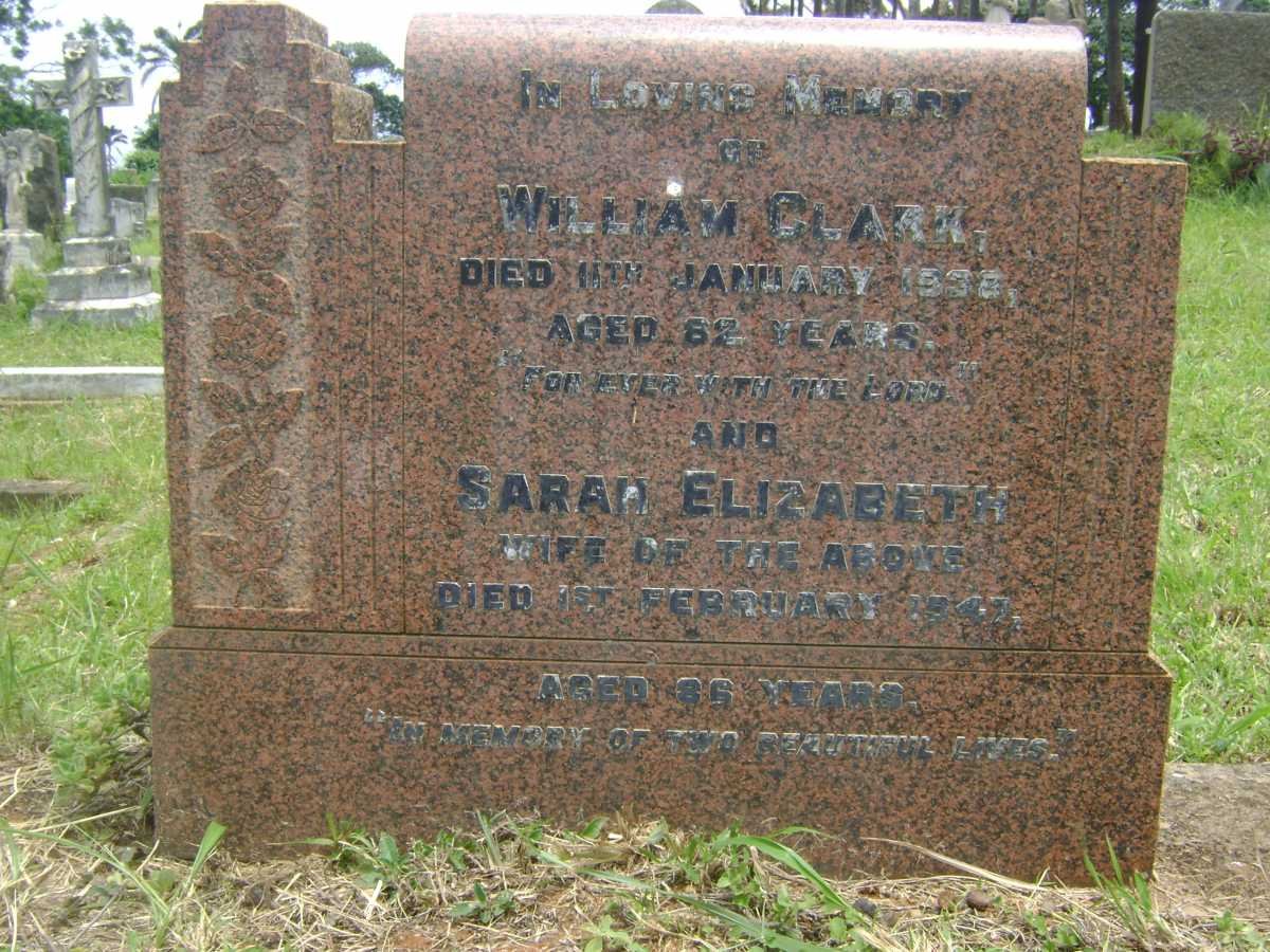 CLARK William -1938 &amp; Sarah Elizabeth -1947