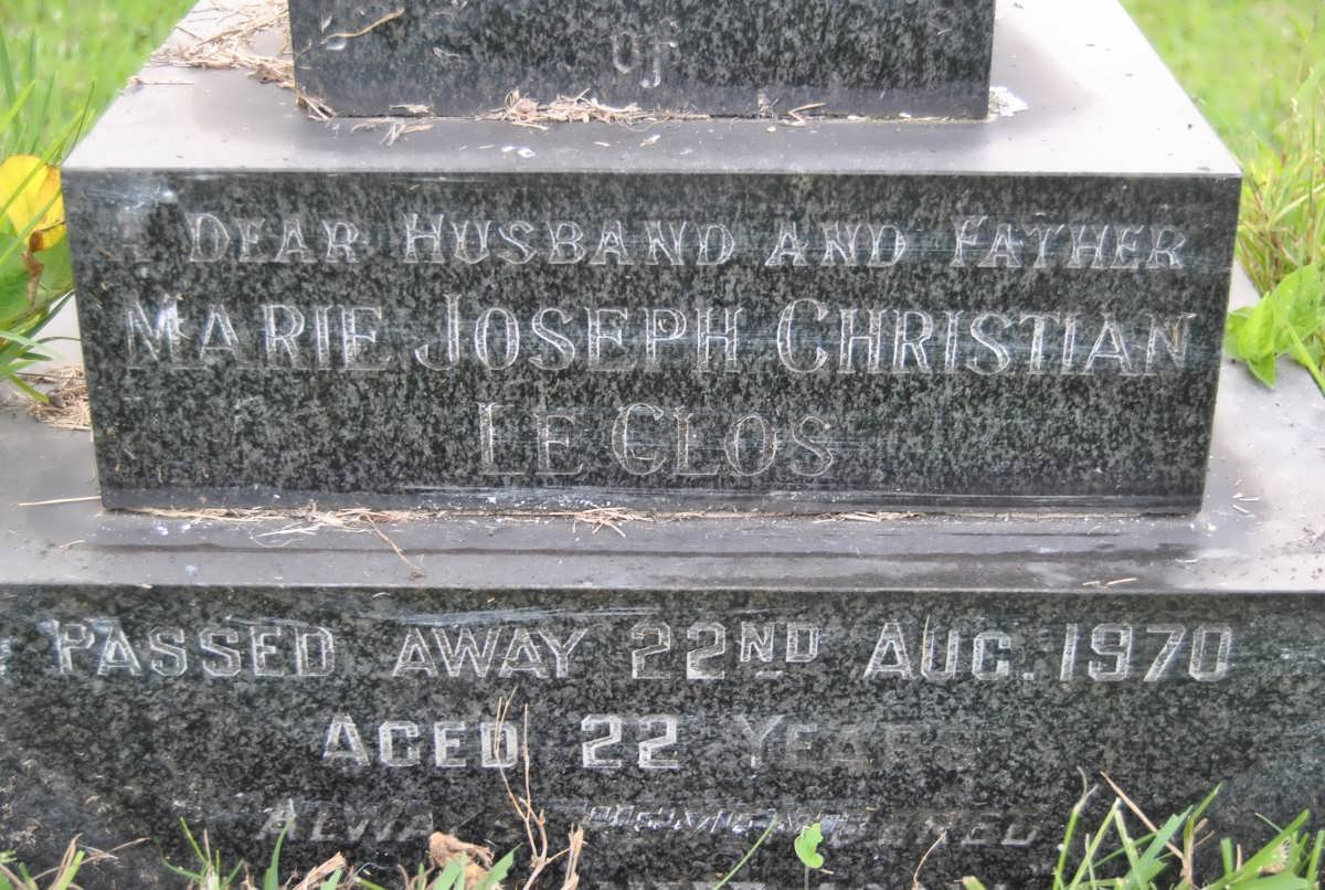 CLOS Marie Joseph Christian, Le -1970