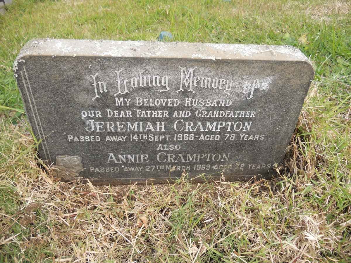CRAMPTON Jeremiah -1966 &amp; Annie -1969