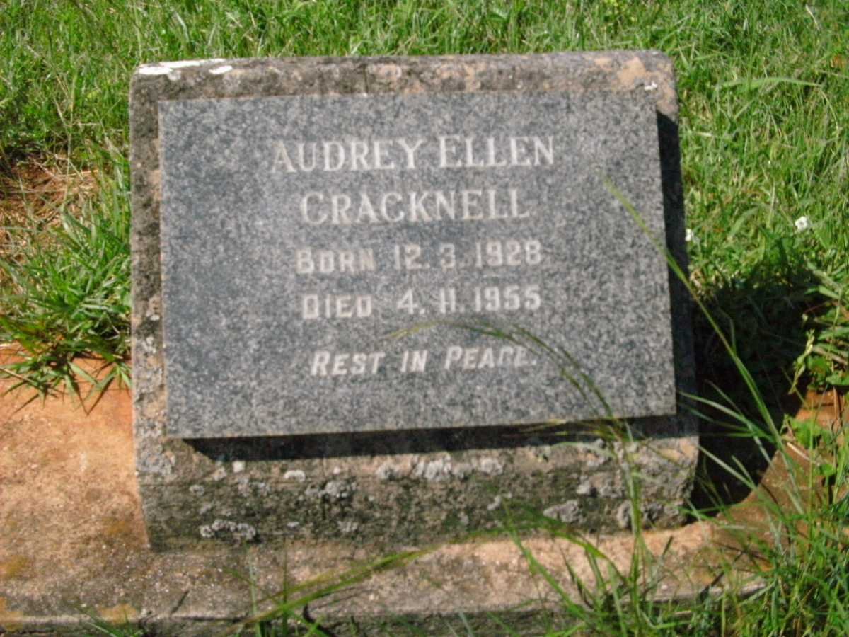 CRACKNELL Audrey Ellen 1928-1955