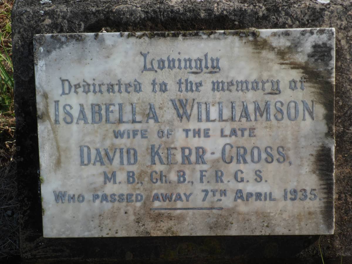 CROSS Isabella Williamson, Kerr  -1935