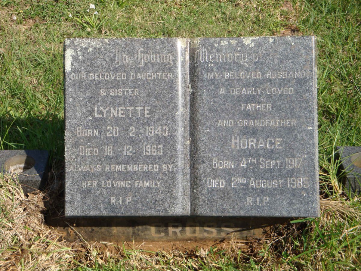 CROSS Horace 1917-1985 &amp; Lynette 1943-1963