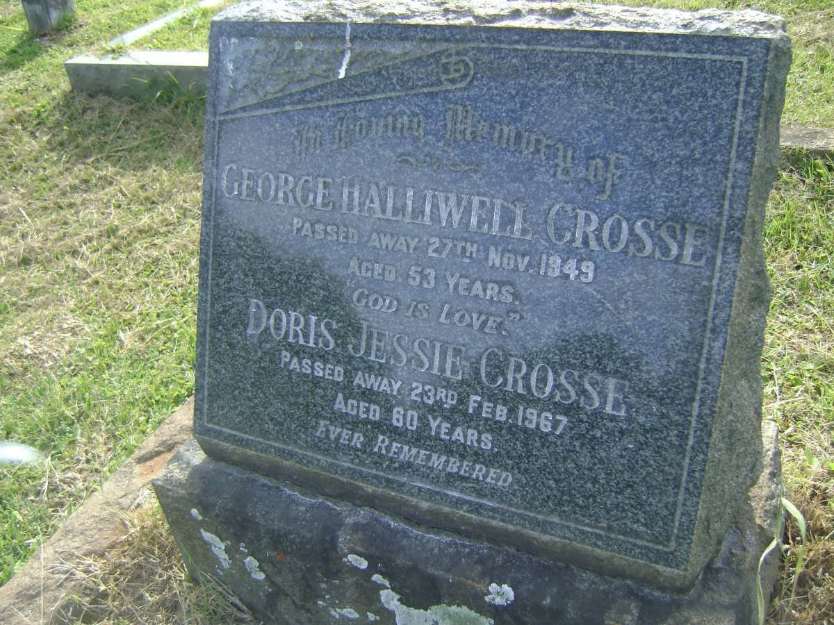 CROSSE George Halliwell -1949 &amp; Doris Jessie -1967