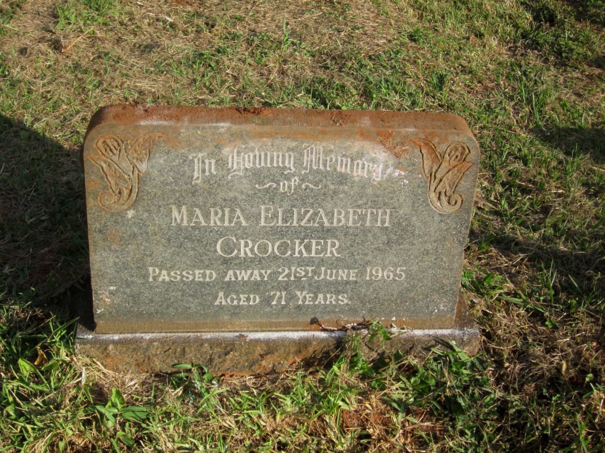 CROCKER Maria Elizabeth -1965