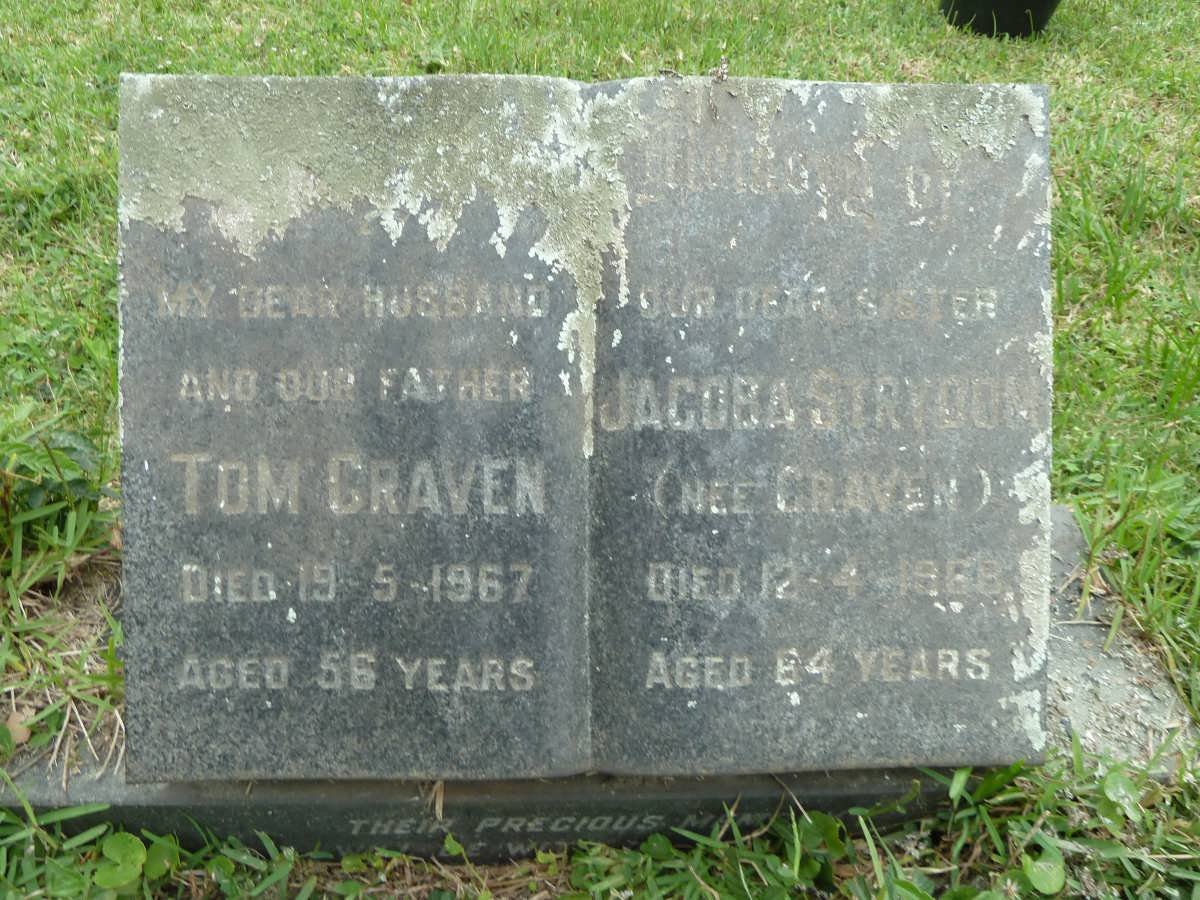 CRAVEN Tom -1967 :: STRYDOM  Jacoba nee CRAVEN -1968