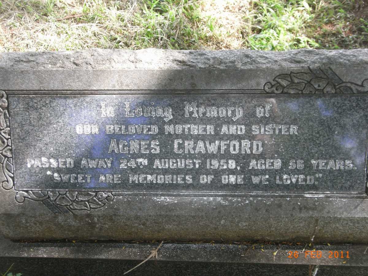 CRAWFORD Agnes -1958