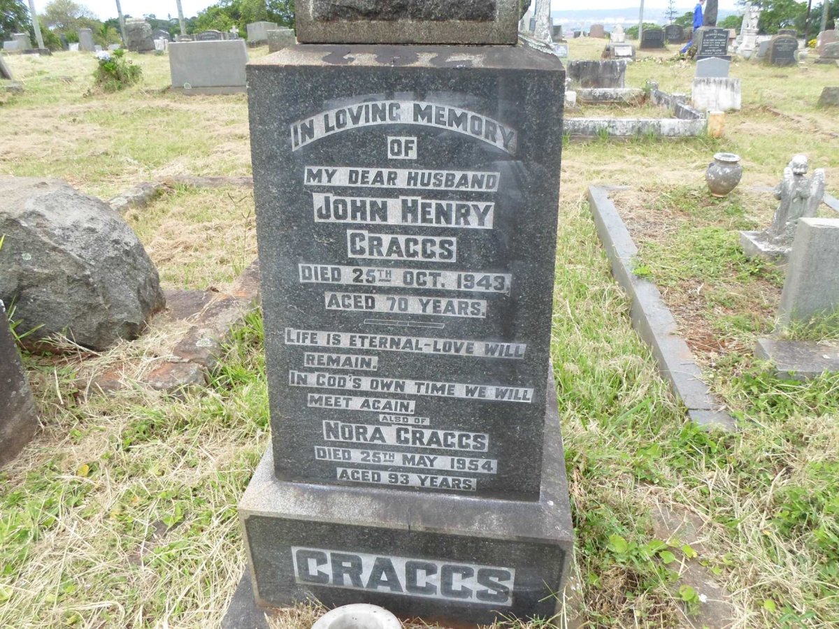 CRAGGS John Henry -1943 &amp; Nora -1954