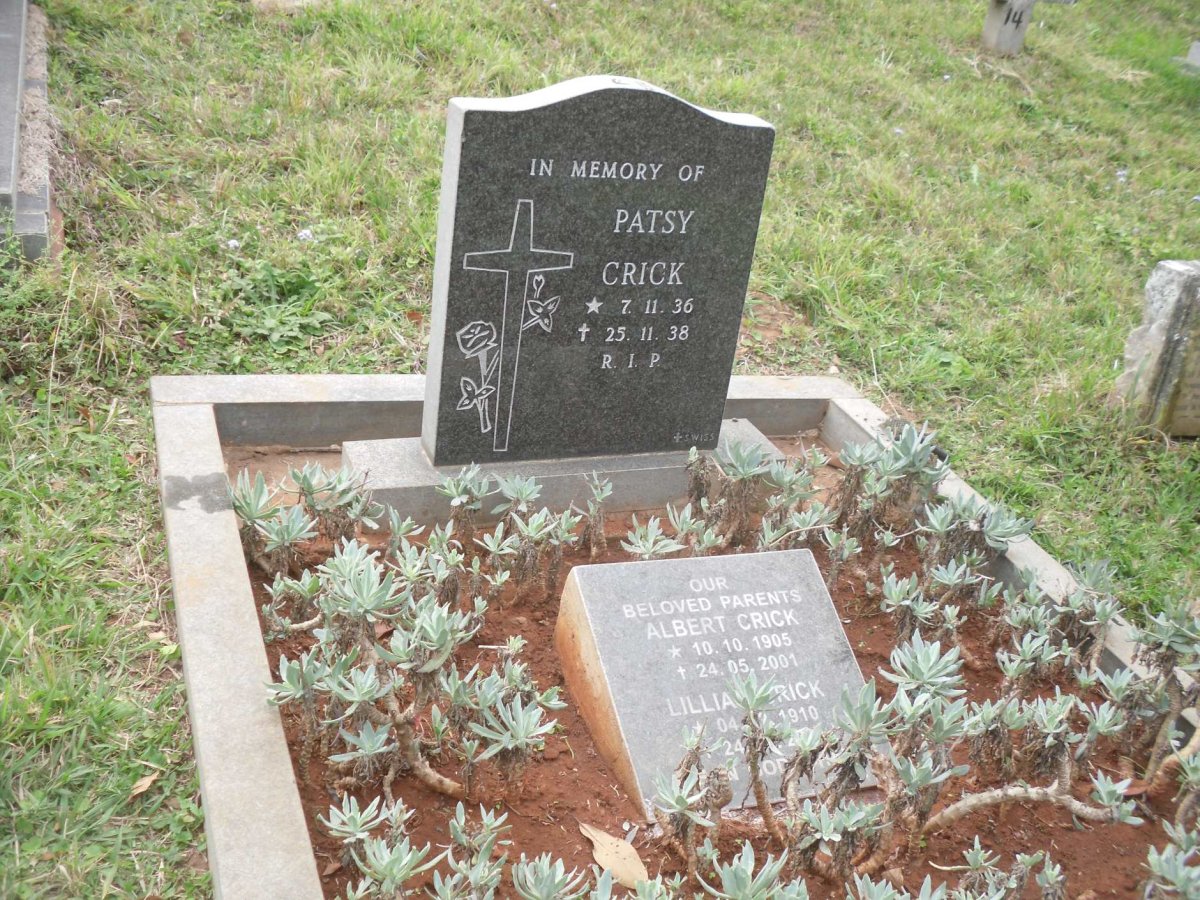 CRICK Albert 1905-2001 &amp; Lillian 1910-2001 :: CRICK Patsy 1936-1938