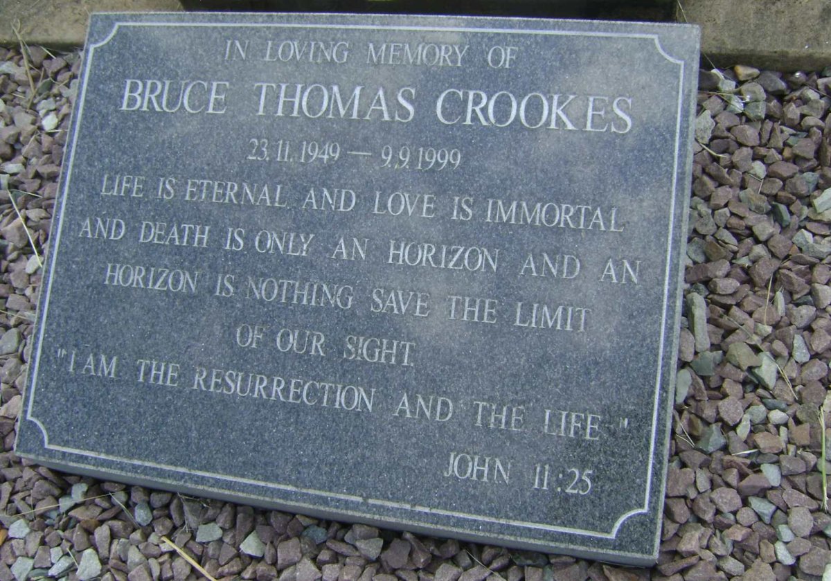 CROOKES Bruce Thomas 1949-1999