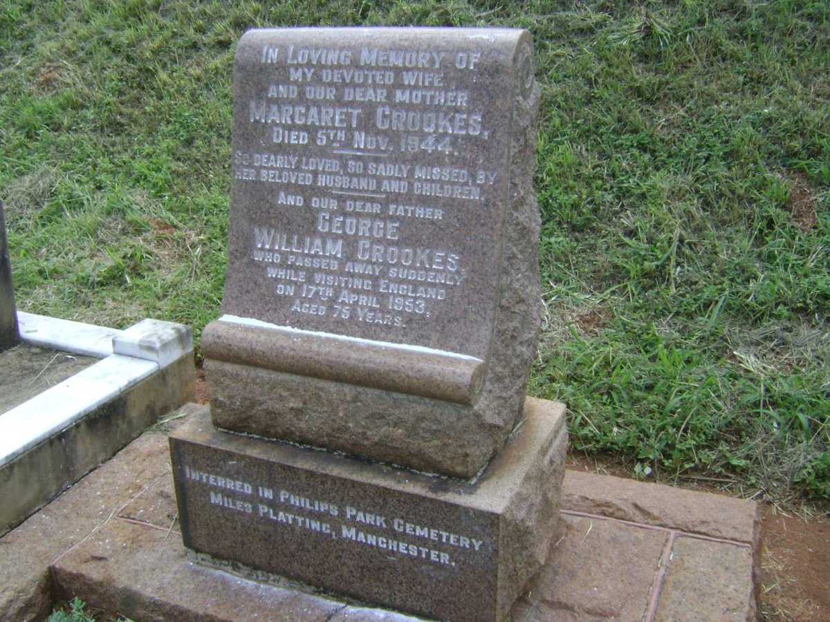 CROOKES George William -1953 &amp; Margaret -1944