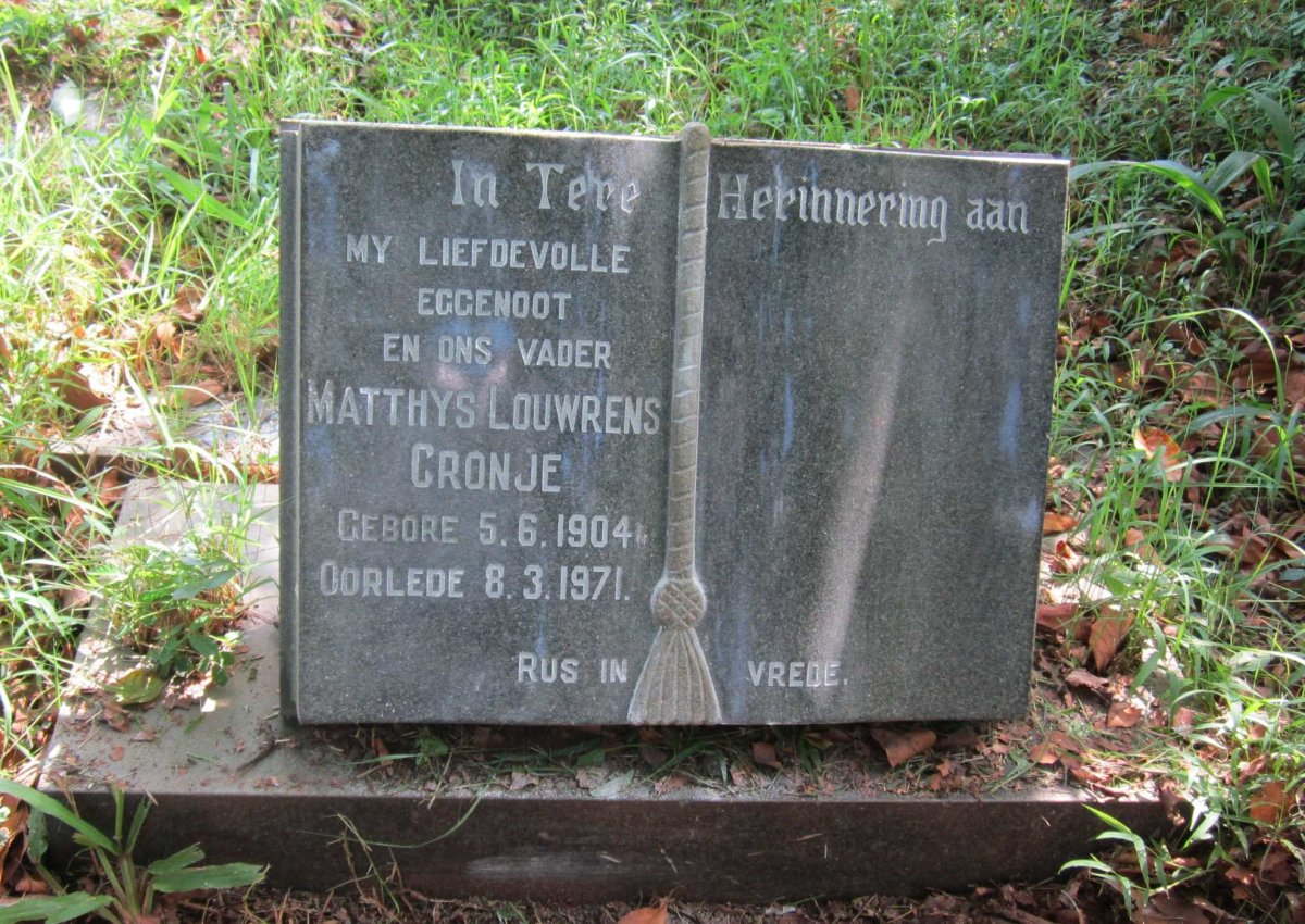CRONJE Matthys Louwrens 1904-1971