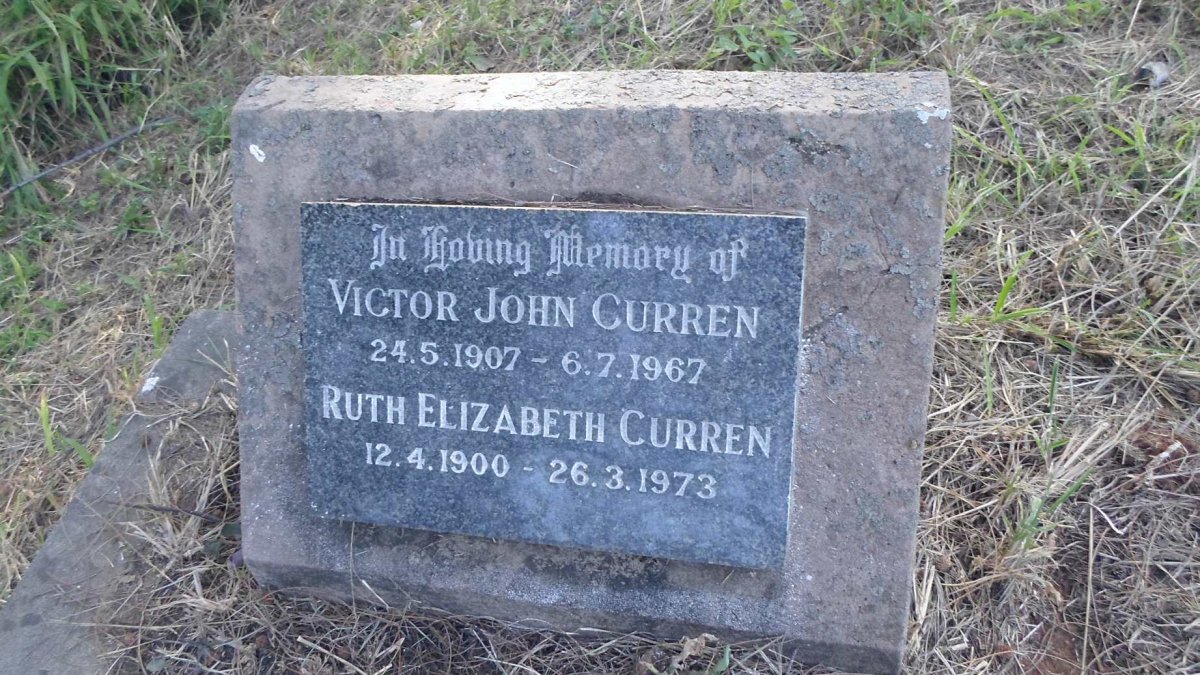 CURREN Victor John 1907-1967 &amp; Ruth Elizabeth 1900-1973