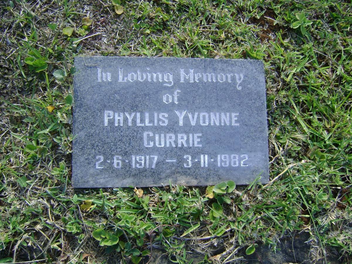 CURRIE Phyllis Yvonne 1917-1982