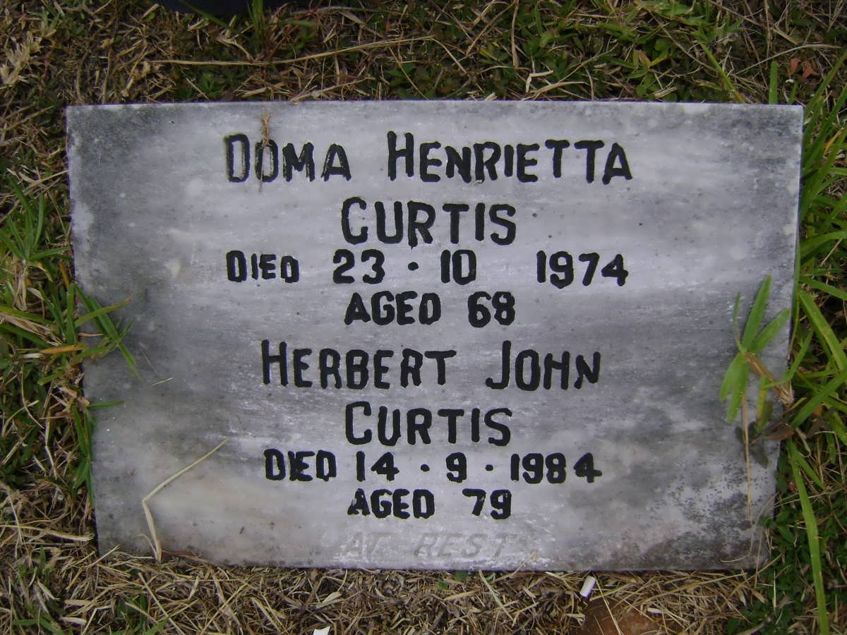 CURTIS Herbert John -1984 &amp; Doma Henrietta -1974