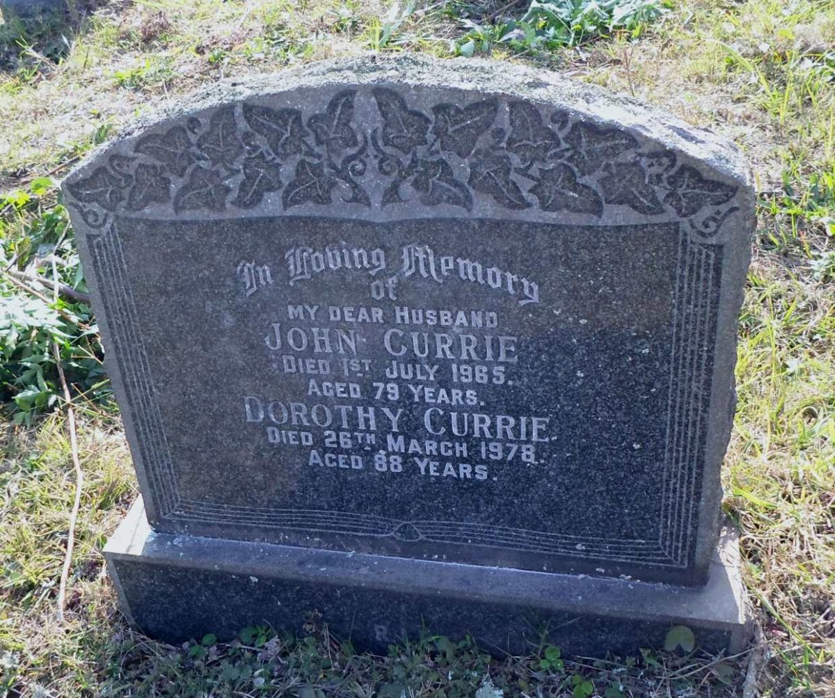 CURRIE John -1965 &amp; Dorothy -1978