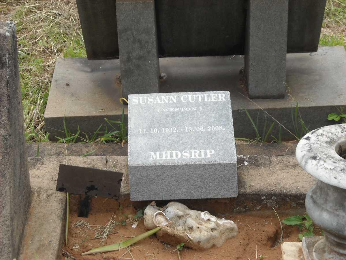 CUTLER Susann nee WESTON 1932-2008
