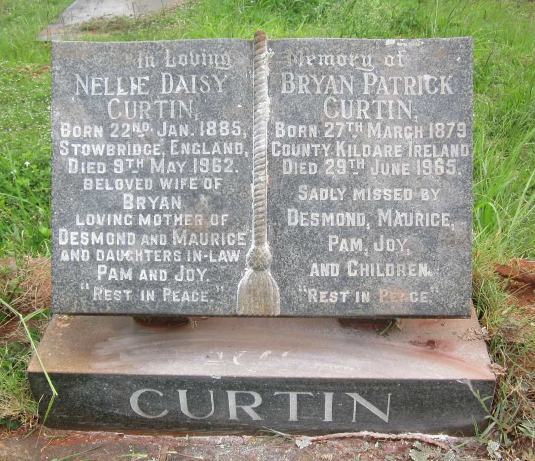 CURTIN Bryan Patrick 1879-1965 &amp; Nellie Daisy 1885-1962